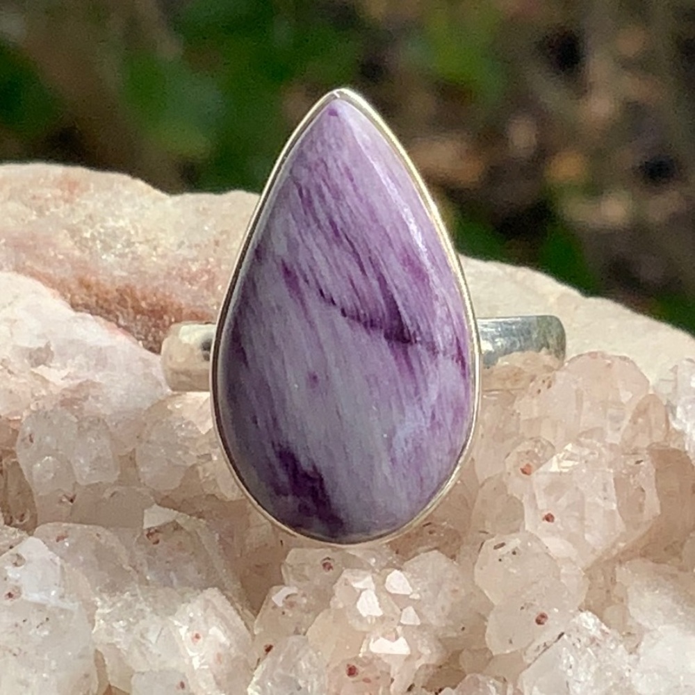 KAMMERITE 925 STERLING SILVER RING, SIZE 8